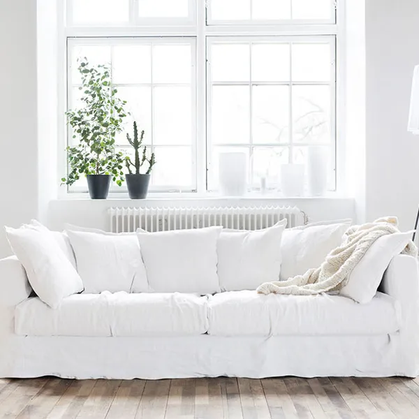 Le Grand Air 3-Seter Sofa Bomull Hvit