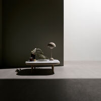 Flowerpot VP3 Bordlampe Laget av PVC Laget av malt metall Grey Beige