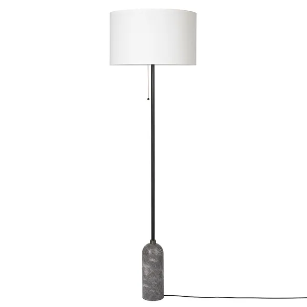 Gravity Gulvlampe Grå Marmor / Hvid
