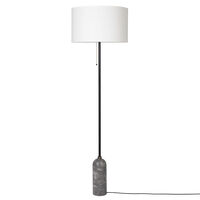 Gravity Gulvlampe Grå Marmor / Hvid