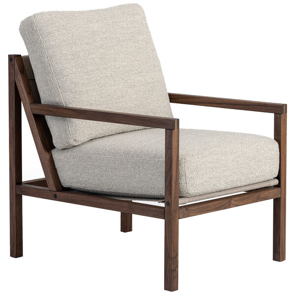 Seventy Five Wood Lenestol Valnøtt / Bouclé Sand