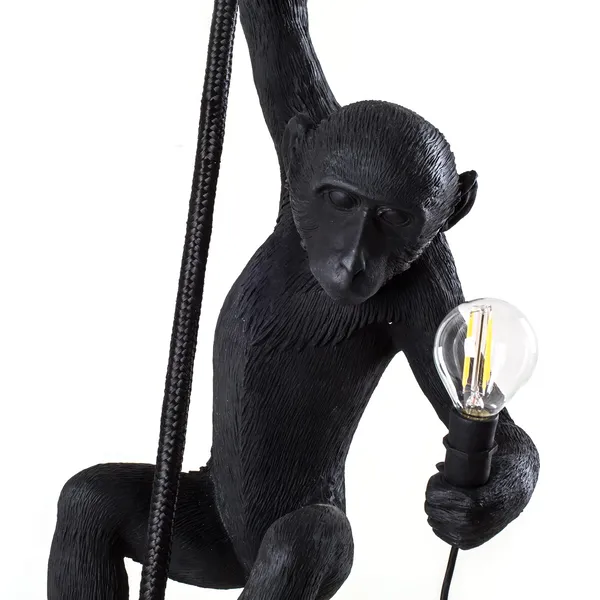 Monkey Pendel Med Rep Utomhus Svart
