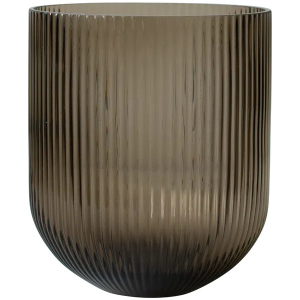 Simple Stripe Vase 22 cm Brun