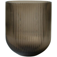 Simple Stripe Vase 22 cm Brun