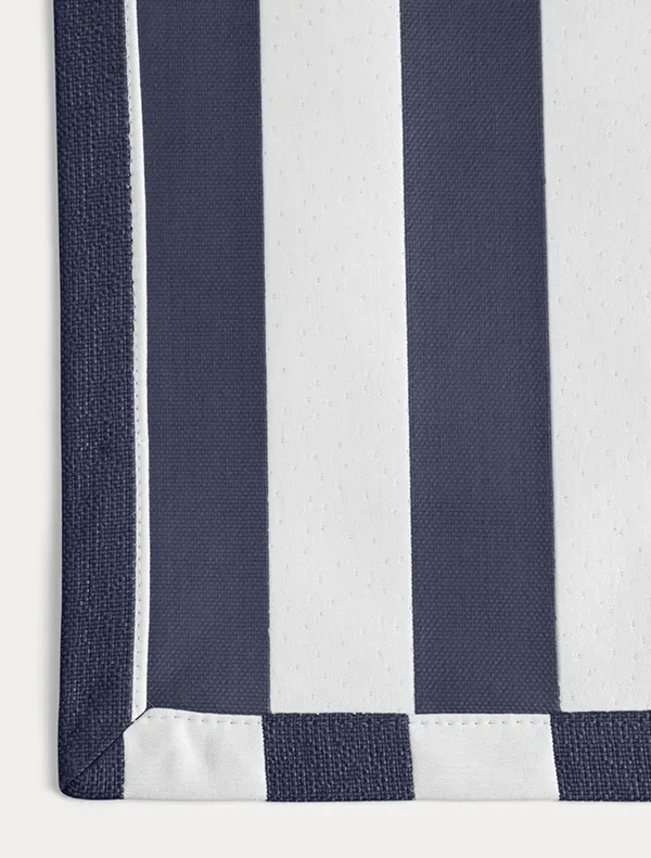 Wide Stripe Glasunderlägg 10x10 cm 4-pack Marinblå