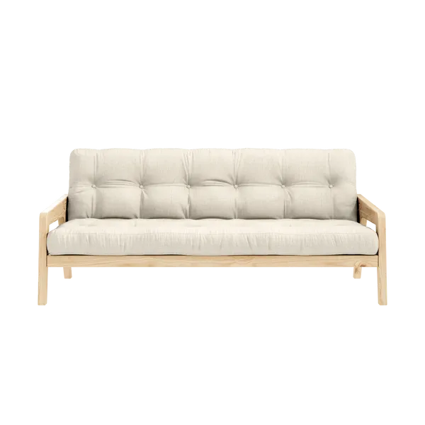 Grab Bäddsoffa Med Madrass Klarlackad / Linen