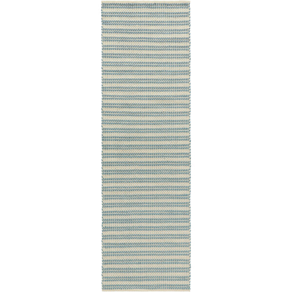 Dune Teppe Resirkulert PET 75x150 cm Dusty Blue / Off-white