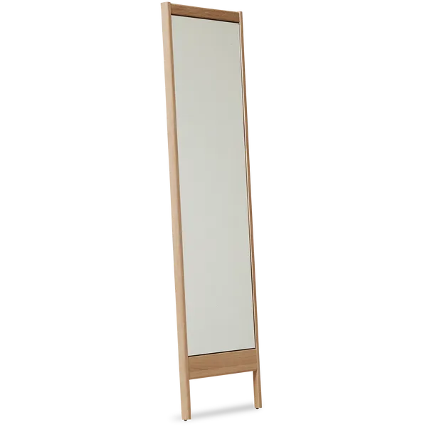 A Line Spejl 52x195 cm Hvidolieret Eg