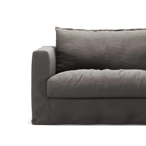 Verhoilu Le Grand Air Nou Love Seat-sohvalle Pellava Smokey Granite
