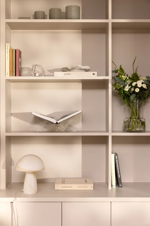 Fungo Swirl Bordlampe 22 cm Beige