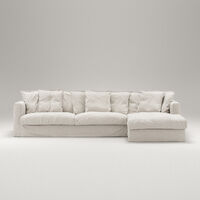 Le Grand Air 3-Personers Sofa Hør Divan Højre Creamy White