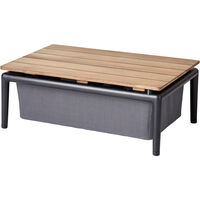 Conic Box Table 74x52 cm Grey TexTeak Table Top