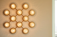 Liila 12 Væg-/Loftslampe Nordic Gold / Klar