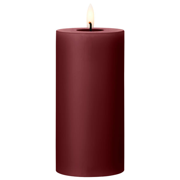 Led Pillar Candle 15 cm Deep Wine