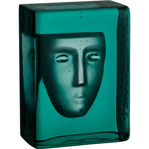 Azur Kunstglas Petroleumsblåt Man