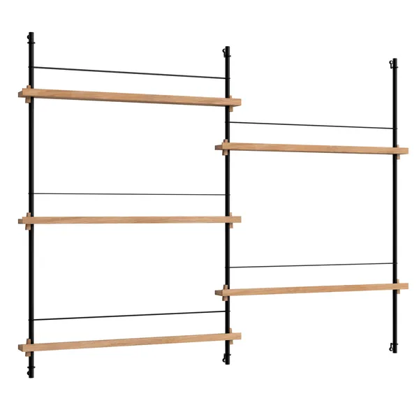 Magazine Hylle 123x162 cm Oak/Sort