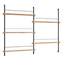 Magazine Hylle 123x162 cm Oak/Sort