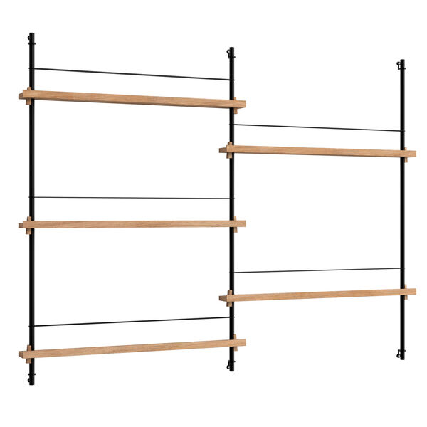Magazine Hylly 123x162 cm Oak/Musta