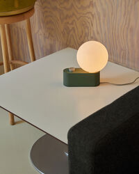 Alumina Table Lamp with Sphere IV Green