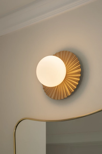 Liila Muuse Væg-/Loftslampe 200 mm Nordic Gold / Opal