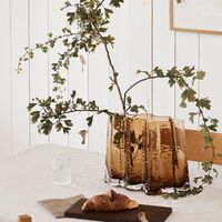 Gry Wide Vase H24 cm Cognacfarvet