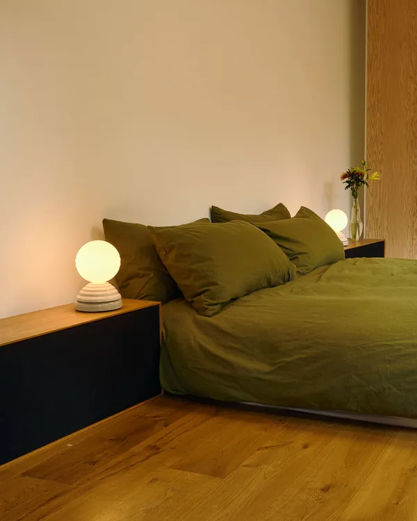 Wake Table Lamp Pebble White