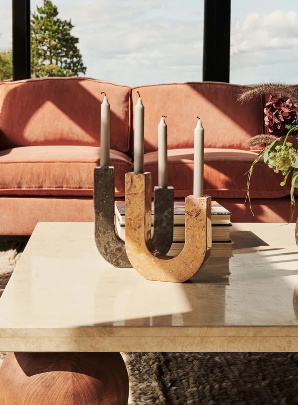 Arco Ljusstake Marmor Grå