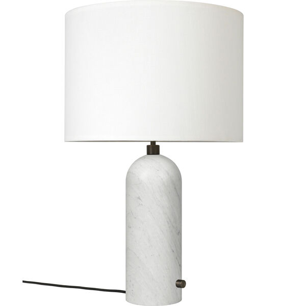 Gravity Bordlampe Stor Hvid Marmor / Hvid