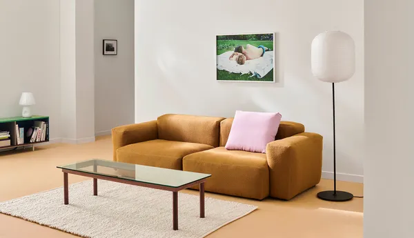 Kofi Sohvapöytä Pähkinäpuu / Väritön Lasi 50x140 cm