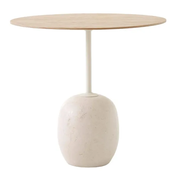 Lato LN9 Bord Oval Lackerad Valnöt / Emparador Marble