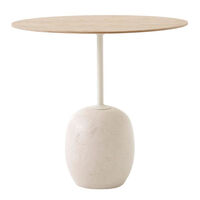 Lato LN9 Bord Oval Lackerad Valnöt / Emparador Marble