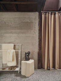 Chambray Suihkuverho 160x205 cm Carob Brown