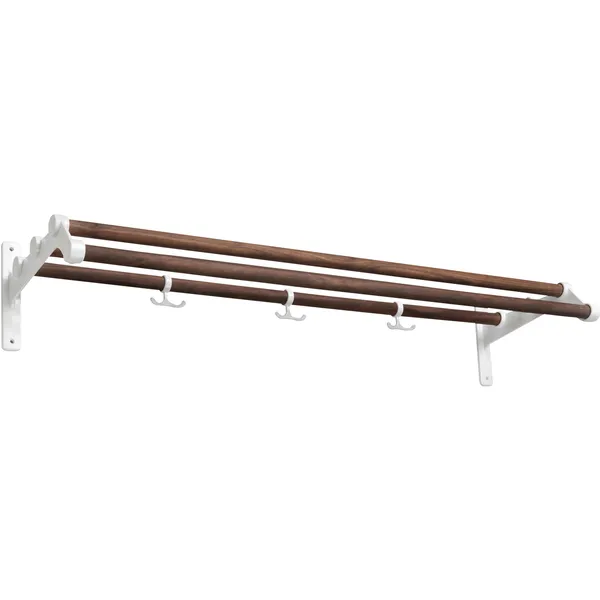 Nostalgi 291 Hattehylle Oljet 100 cm Hvit / Valnøtt