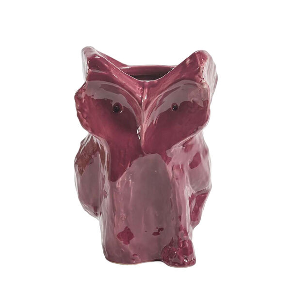 After Midnight Owl vase M Aubergine