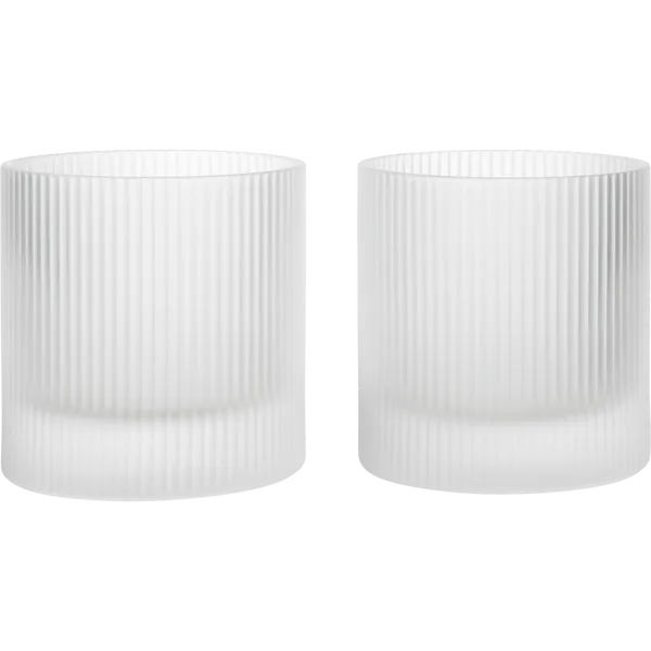 Ripple Tumblerglas 2-pack Frosted