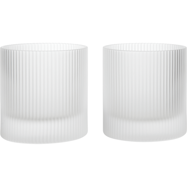 Ripple Tumblerglas 2-pack Frosted