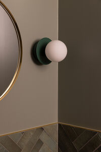 Art Deco Væg-/Loftslampe Grøn / Hvid