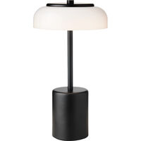 Blossi Mini Bordlampe Bærbar Sort / Opal