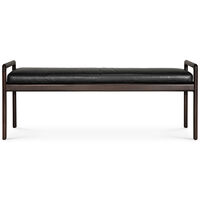 Jack Bänk Mahogny / Svart Läder