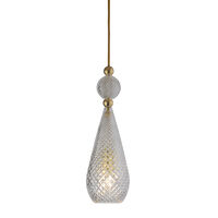 Smykke Pendel Ø125 cm Crystal/Gold