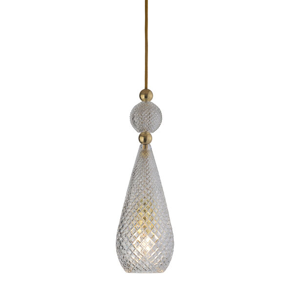 Smykke Pendant Ø125 cm Crystal/Gold