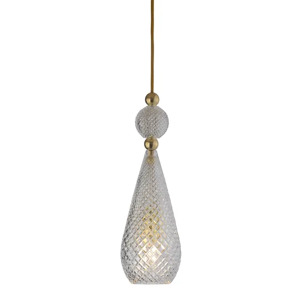 Smykke Pendel Ø125 cm Crystal/Gold