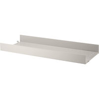 String Hyllplan Med Hög Kant Metall 30x78 cm Beige