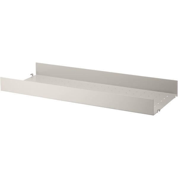 String Hylde med Høj Kant Metal 30x78 cm Beige