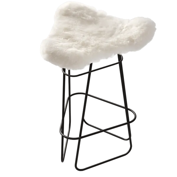 Iceland Barstol 65 cm Sort / Wild White