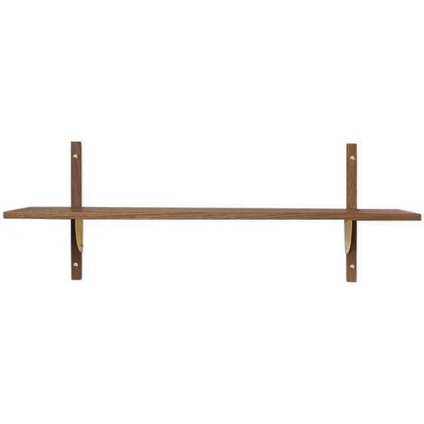 Sector Single Wide Hylly 34x87 cm Oak/Messinginvärinen