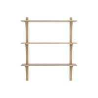 Levi Seinähylly 90 cm Medium Messinginvärinen / Naturlack Oak
