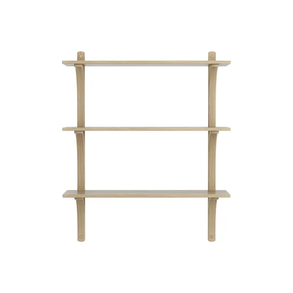Levi Seinähylly 90 cm Medium Messinginvärinen / Naturlack Oak