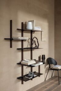 Dosina Stol Svart Eik / Sort Skinn