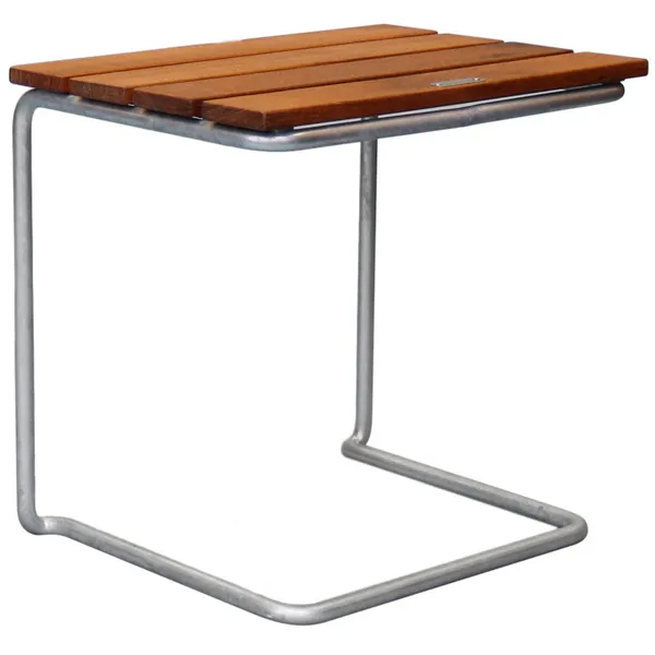 Fotpall A3 Obehandlad Teak / Varmförzinkat Stål